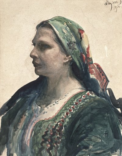 Woman in Krakowien Corset, 1914 by Leon Wyczolkowski